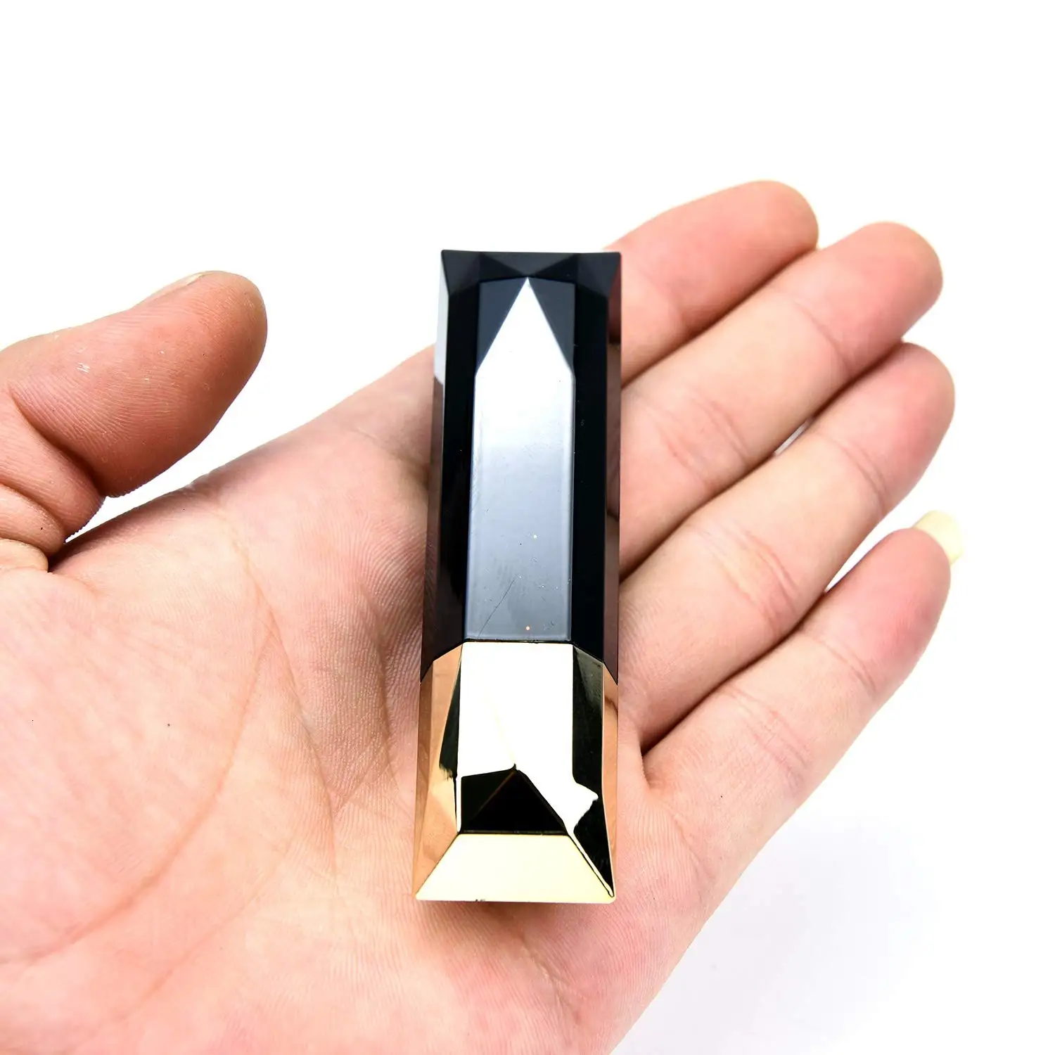 New Design Gold Metallized Empty Diamond Lipstick Container