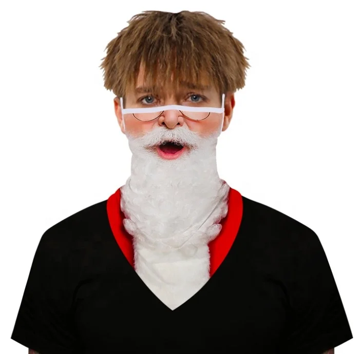 Free Shipping 12 styles Reusable Washable Anti Dust Santa Elk Snowman New Year Ear-loops bandana for Motorcycle Cycling