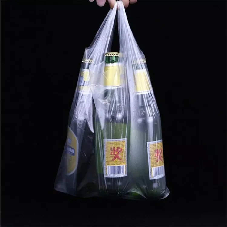 Best Price printable Transparent Compostable Biodegradable Custom Pe Heavy Duty recyclable Thank You Plastic T-Shirt Bag