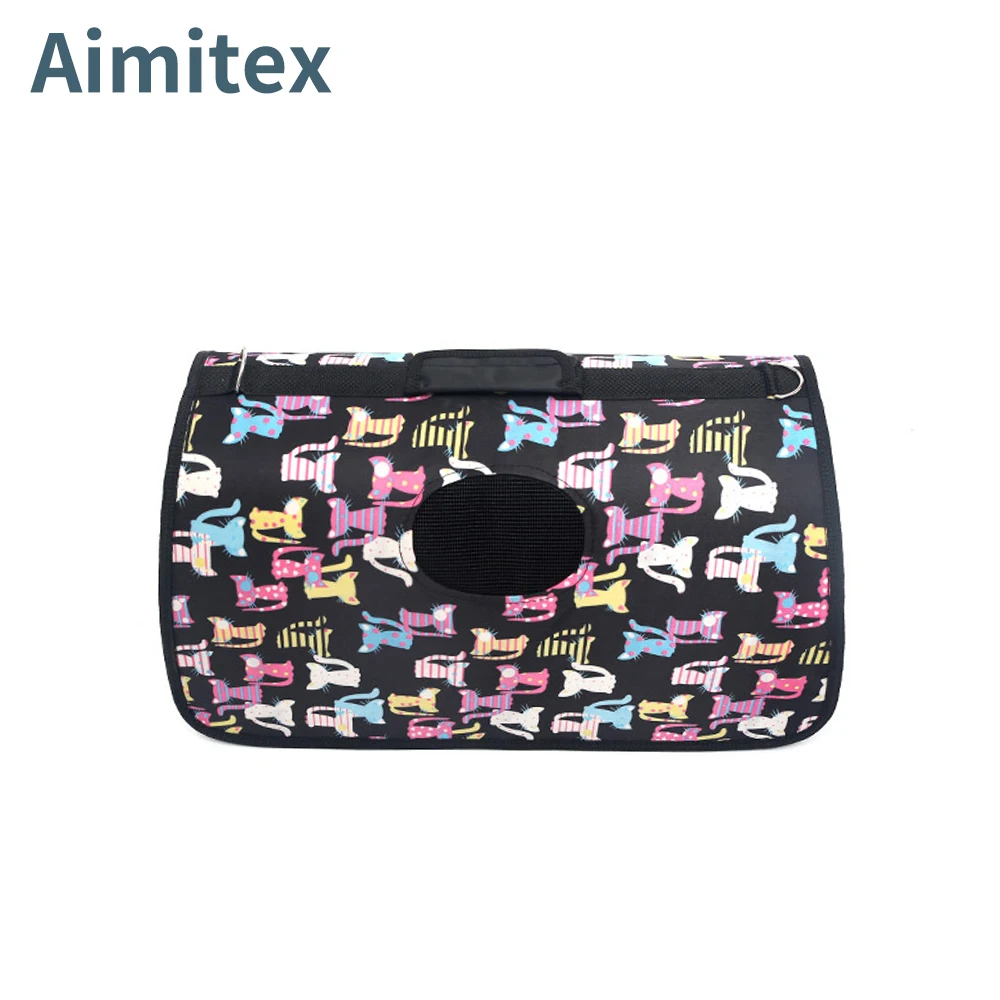 Aimitoy Wholesale Breathable Dog Kennels Portable Pet Cage Cat Printing Dog Kennels Foldable Cages