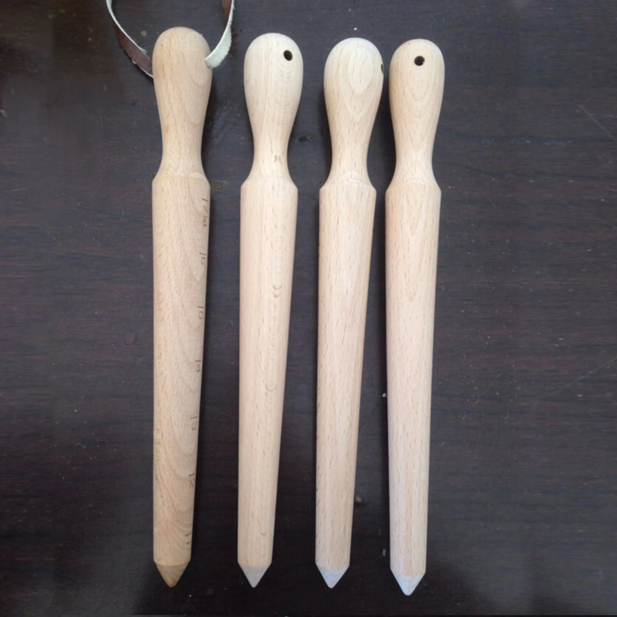 Simple manual wooden seed dibber,7 inches scale wooden plant dibber,seed raising planting dibber