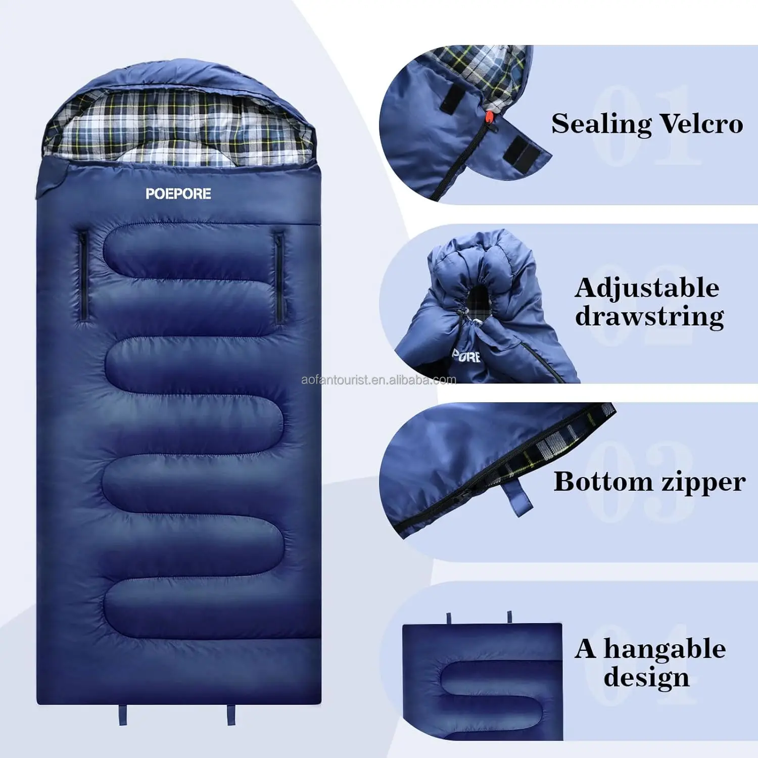 Camping Sleeping Bag Winter Tourist Sleeping Bags Portable Tent Travel Backpacking Sleeping Bag For Hiking Camping Equipment
