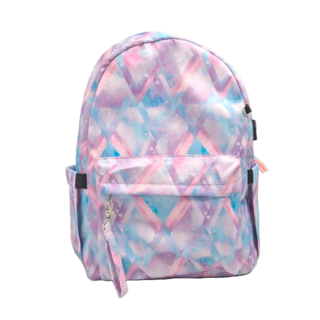 large capacity printed school bag waterproof three in one backpack with USB 3.0 laptop backpack for school student