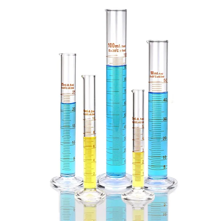 250ml Lab Clear Glass Graduated Measuring Cylinder With Cheap Price