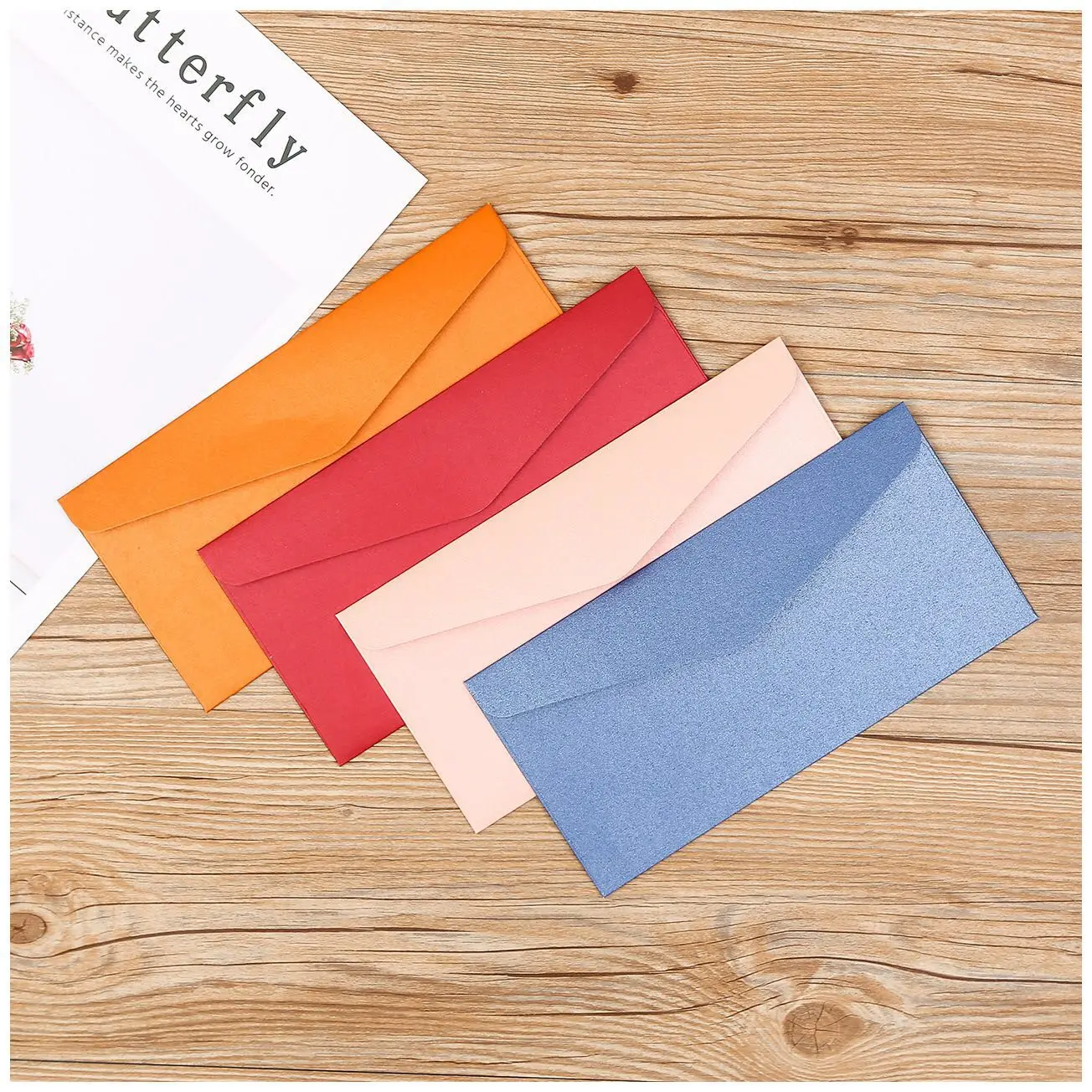 High-end Hot Foil Stamping Soft Touch Pearl Paper Envelops