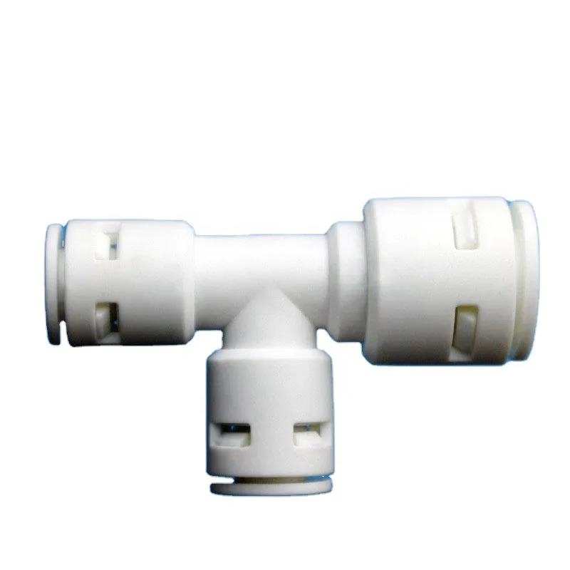 1/4*1/4*3/8 reducer tee water purifier connect free card quick fitting  ro water filter pipe fittings