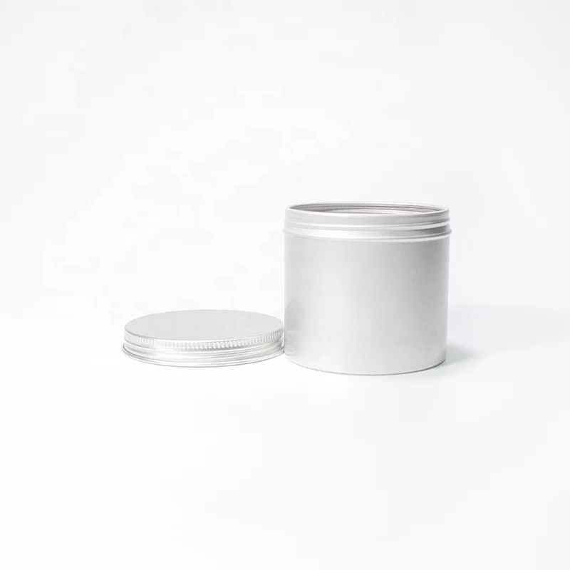 Guangzhou factory wholesale empty aluminum metal can sealed packaging container tea pomade car wax aluminium can 180ml 6oz