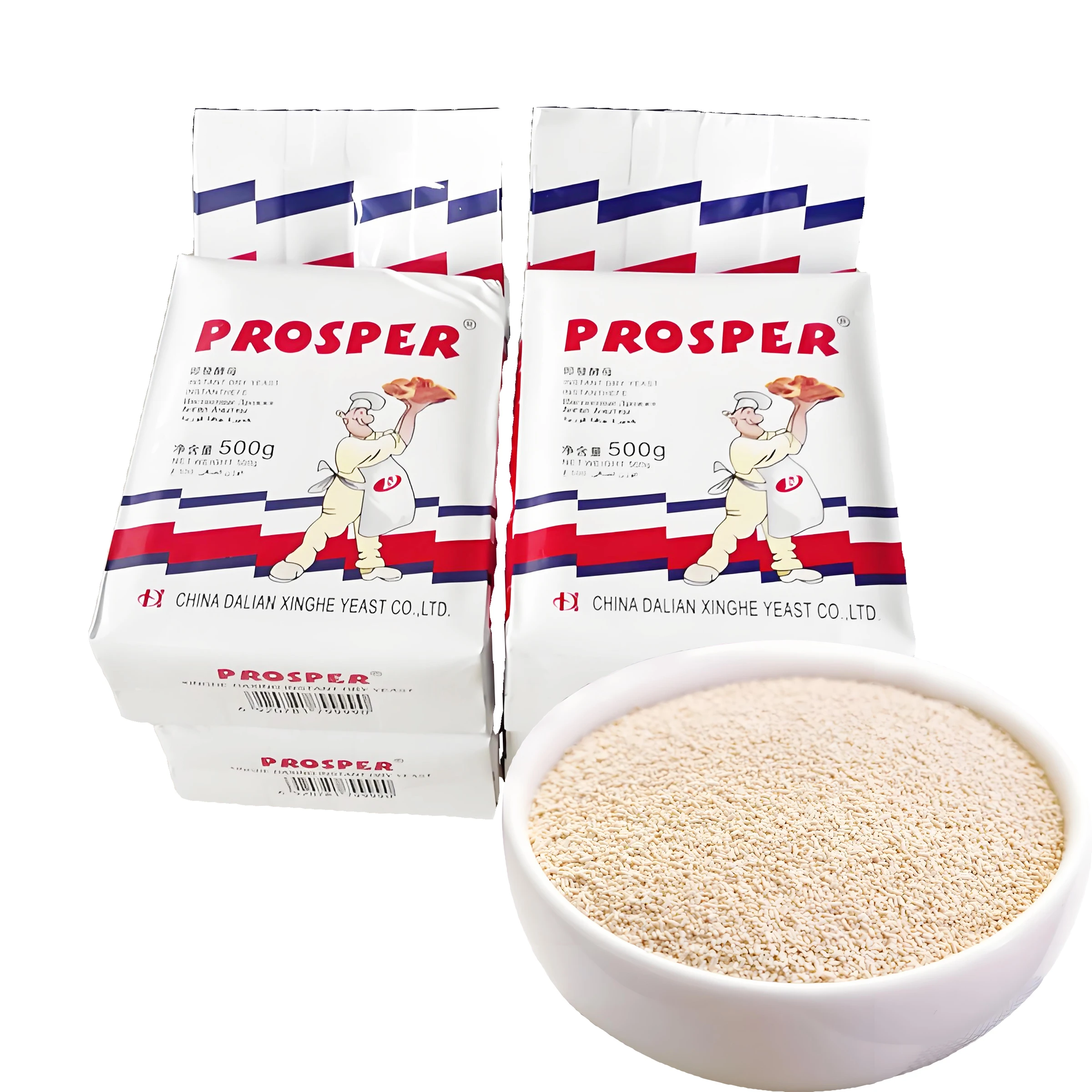 Manufactur food halal instant baking baker powder yeast dry 500g 450g 5kg for bakery pizza bread dough yeast production plant