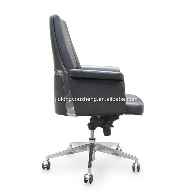 Middle Back Leather Executive Office Chair Conference Meeting Room Swivel Desk Chair Ergonomic Foam Seat Home Office Chair
