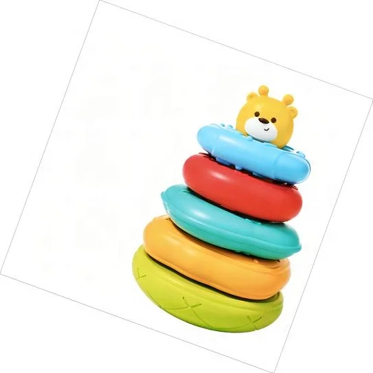 Stacking Ring Rainbow Tower Infant 6-12 Months Early Educational Folding Ring Toys