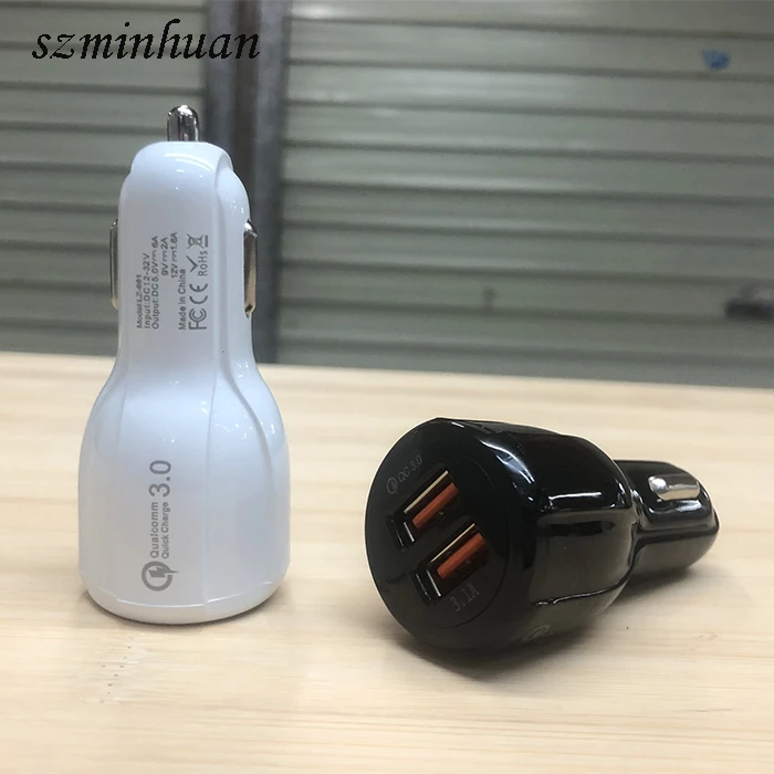 2024 Portable Universal QC3.0 A Usb Car Adapter USB 20W Car plug dual port USB-C Fast car charger