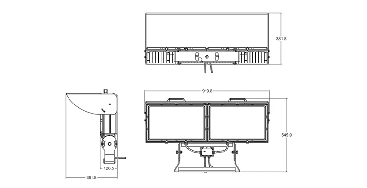 High Power ENEC ERP Anti Glare 176-305VAC LED Flood lights 1000W 17000lm Outdoor Waterproof stadium Arena Floodlights