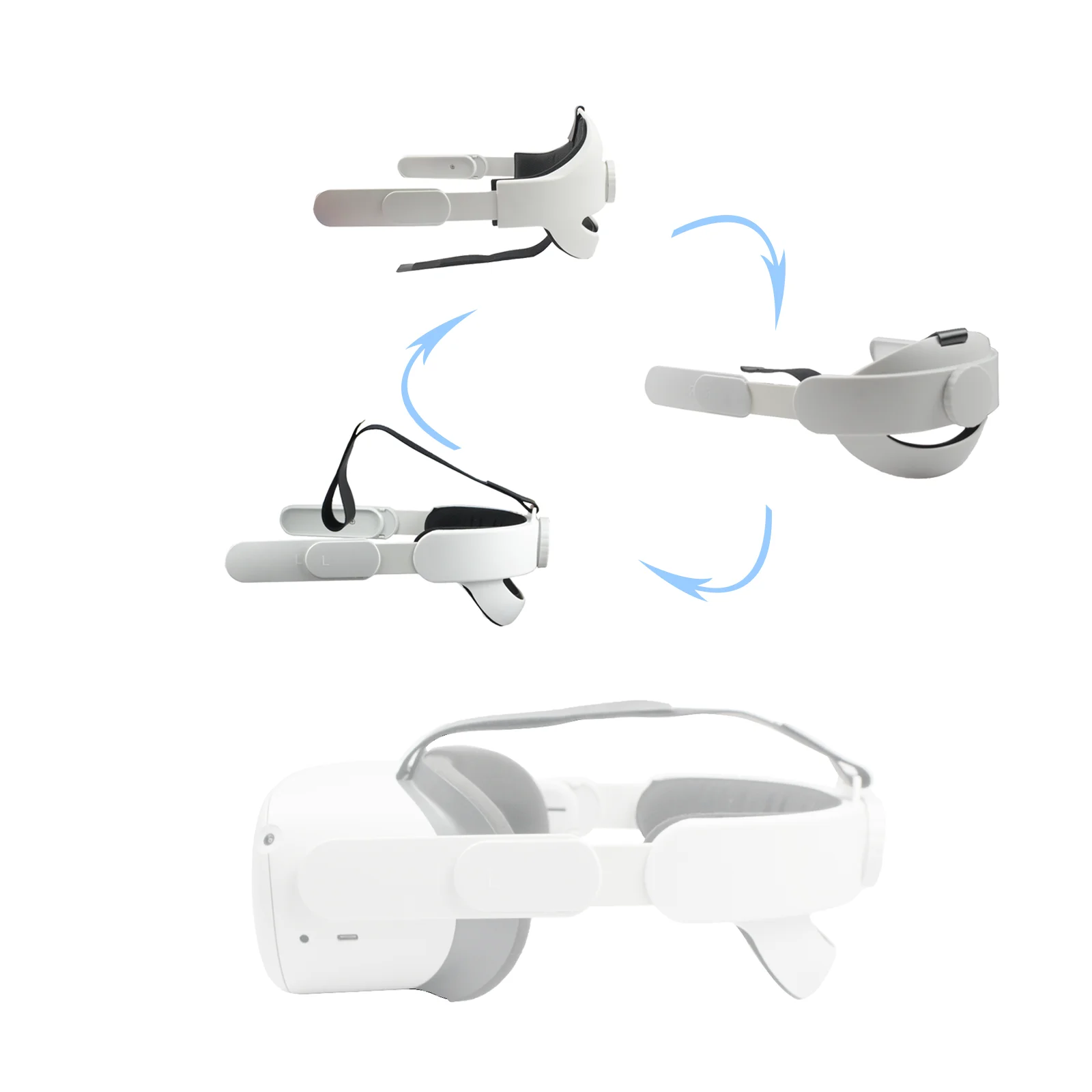 
Adjustable replacement headband suitable for Oculus Quest 2, easy to install and reduce weight, (upgrade) 