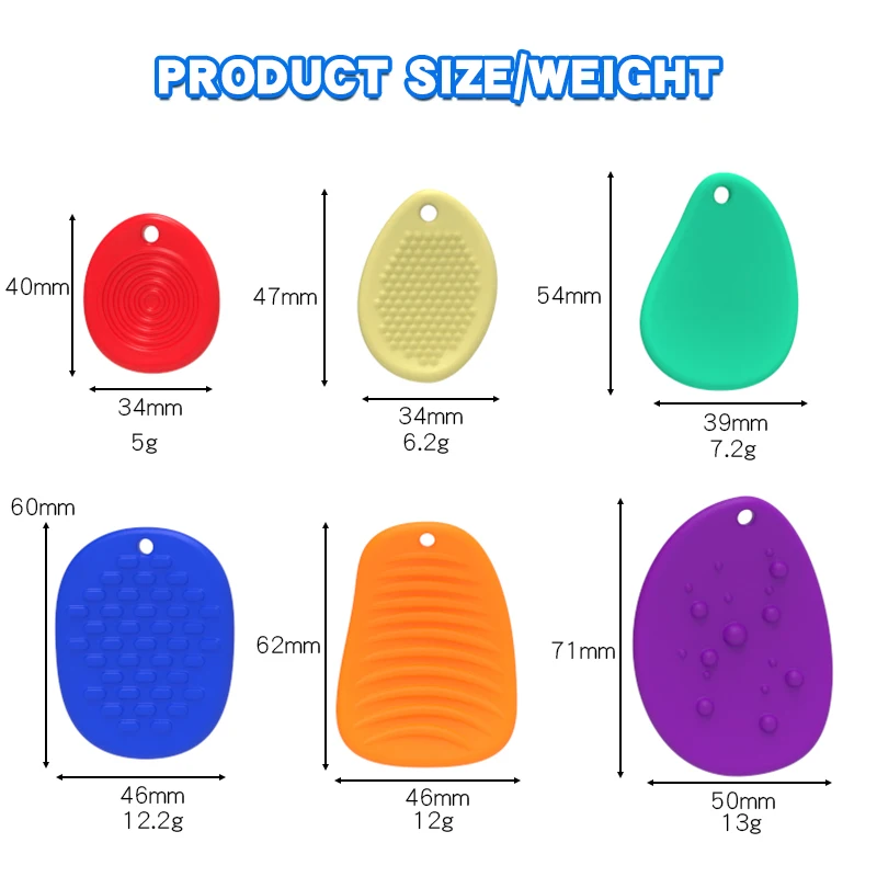 2024 Newest Food Grade Silicone Sensory Stone Fidget Toys  Pack Textured Soft Worry Stone for Autism Kids Calming Relief Stress
