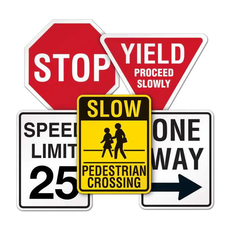 Customized Caution Aluminum Warning Traffic Signs Plate