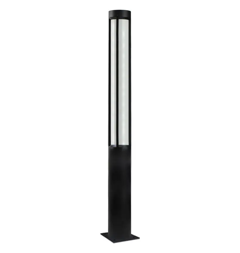 Aluminum Frame PC Cover 3000mm Height 30W Circular Garden Pole Lighting Outdoor LED Post Light