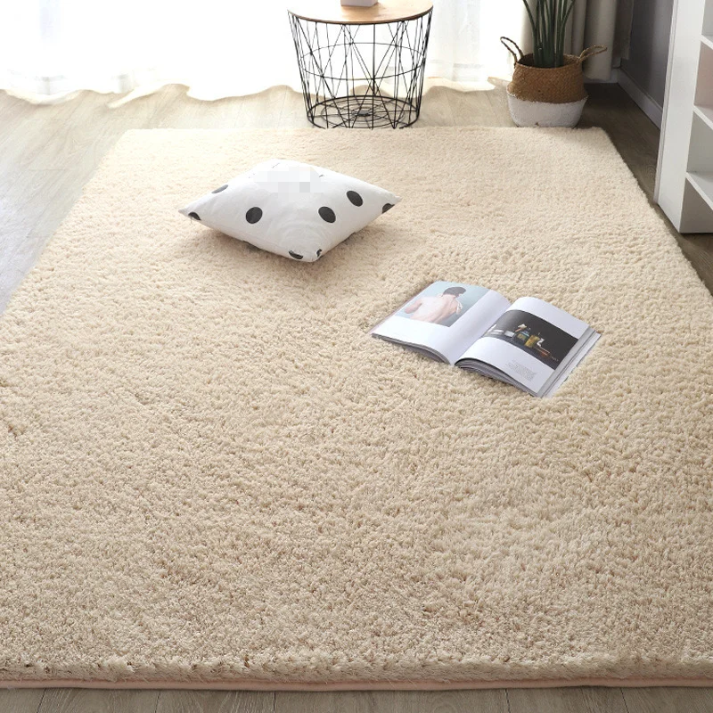Simple Thick Plush Lamb Fleece Carpet Room Fully Covered Carpet Living Room Bedroom Bedside Carpet