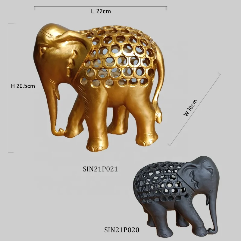 High Quality Resin Elephant Sculpture Creative Deco Hollow Out Ornaments Home Decoration Crafts Gift Elephant animal statue