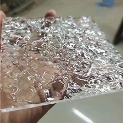 Home Decorate Clear Acrylic 5 Sided Box Transparent Crystal Water Ripple Flower Cube Vase