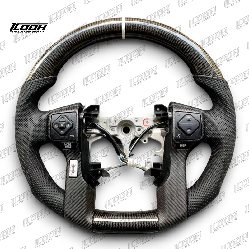 ICOOH Racing OEM Style Carbon Fiber Fibre Body Kit Steering Wheel Fit For Toyota Tundra Prado Highlander