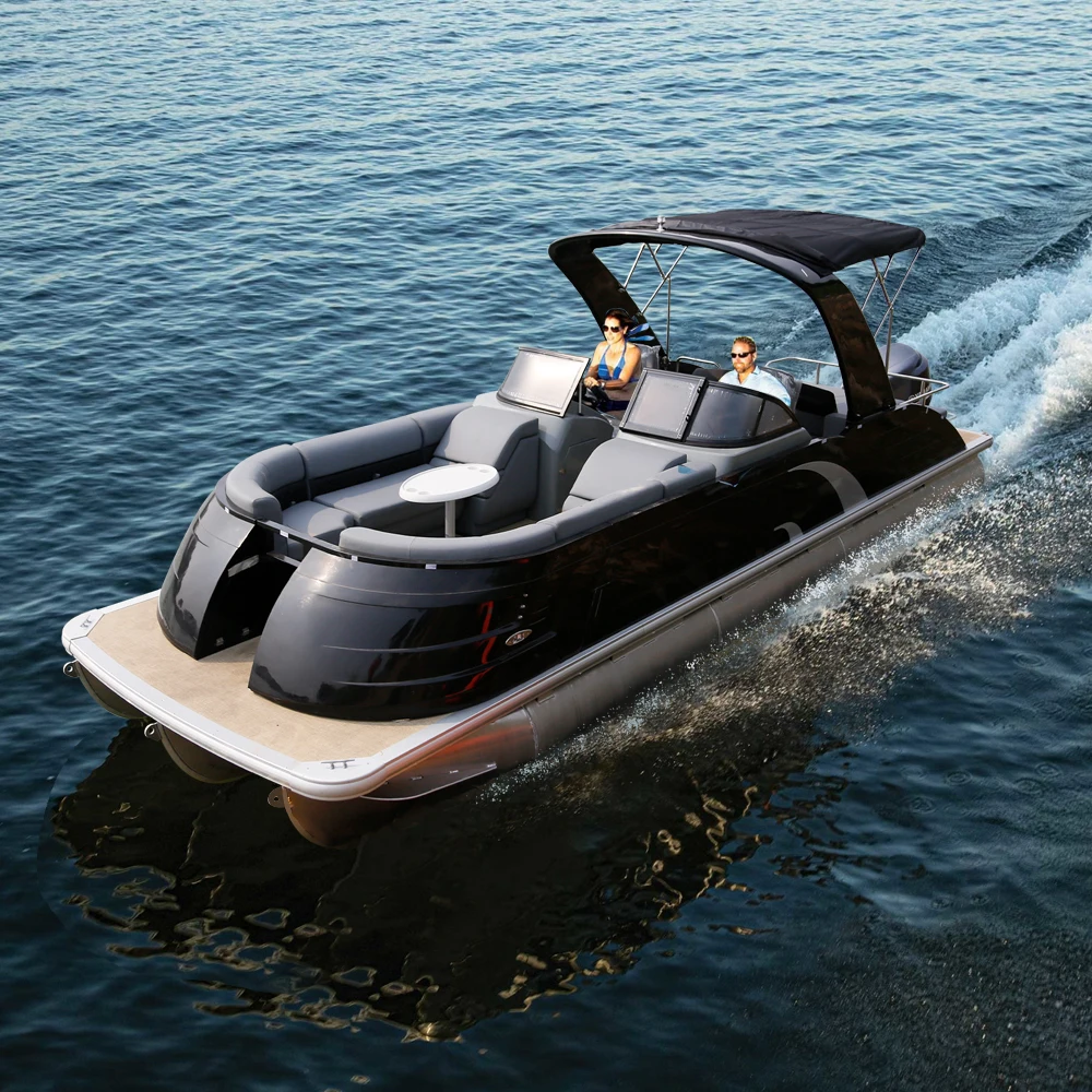 Luxury Yacht Sport Fiberglass Water Sport Pontoon Boat with Arch