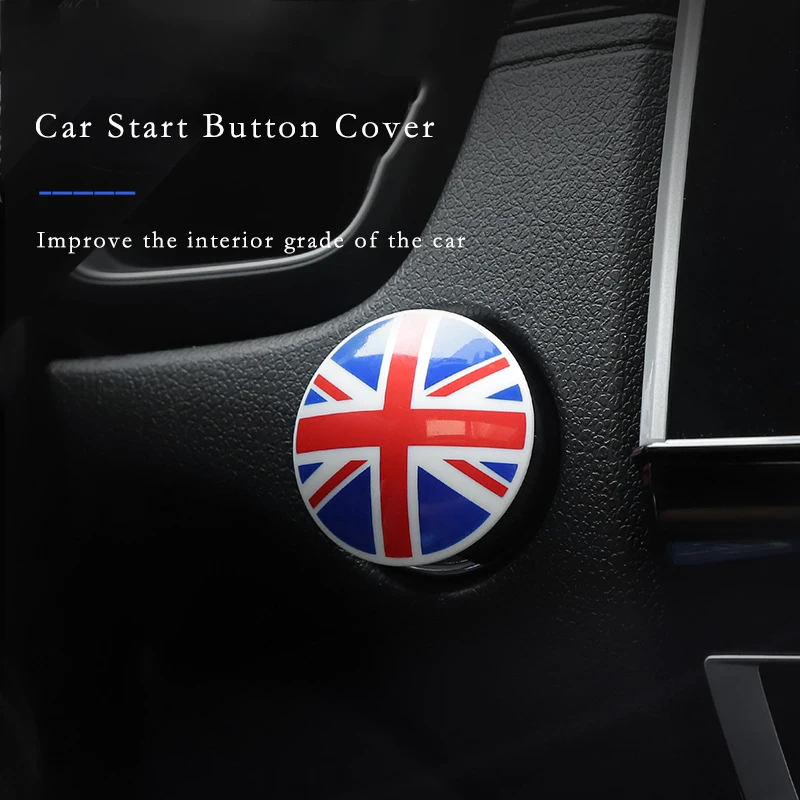 Fashionable Rice Flag Car Start Button Cover ABS Custom Car Push Start Button Cover