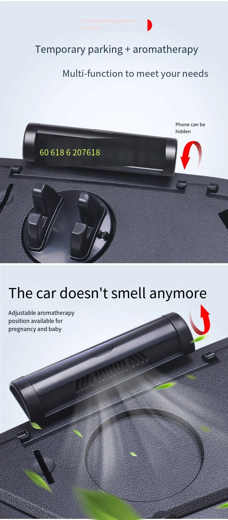 In-car Mobile Stand Car Phone Holder Wireless Charging Phone Holder for Car Zero hour stop sign Credit card integrated box