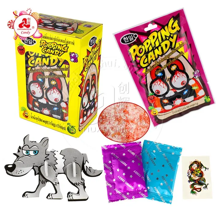 Popping Candy toy / Popping Candy with 3D Jigsaw Puzzle , Paper in box