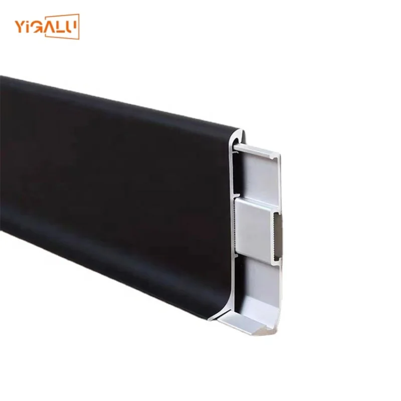 kitchen cabinet metal baseboard brushed finish aluminum skirting board interior decoration aluminum profile