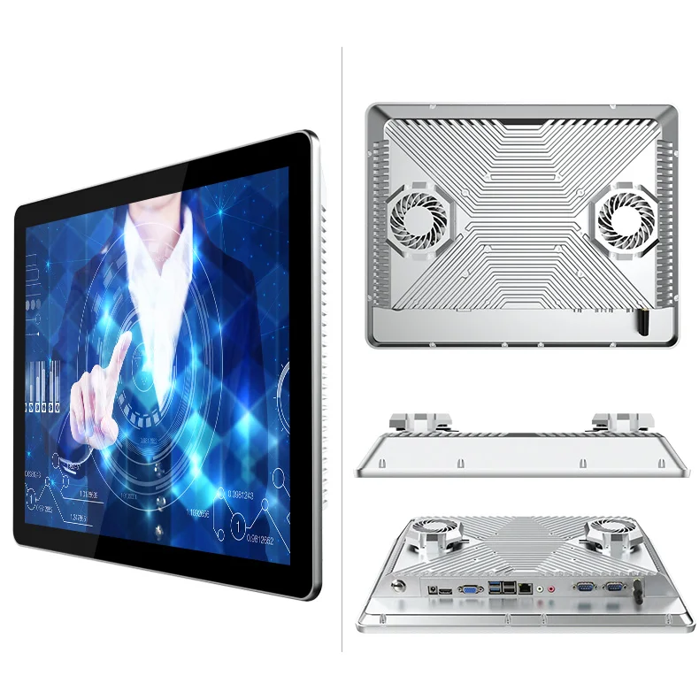15 inch Embedded Capacitive touch panel PC all in one Fanless J1900 J4125 quad core 2.0ghz CPU Industrial panel PC i3 i5 i7