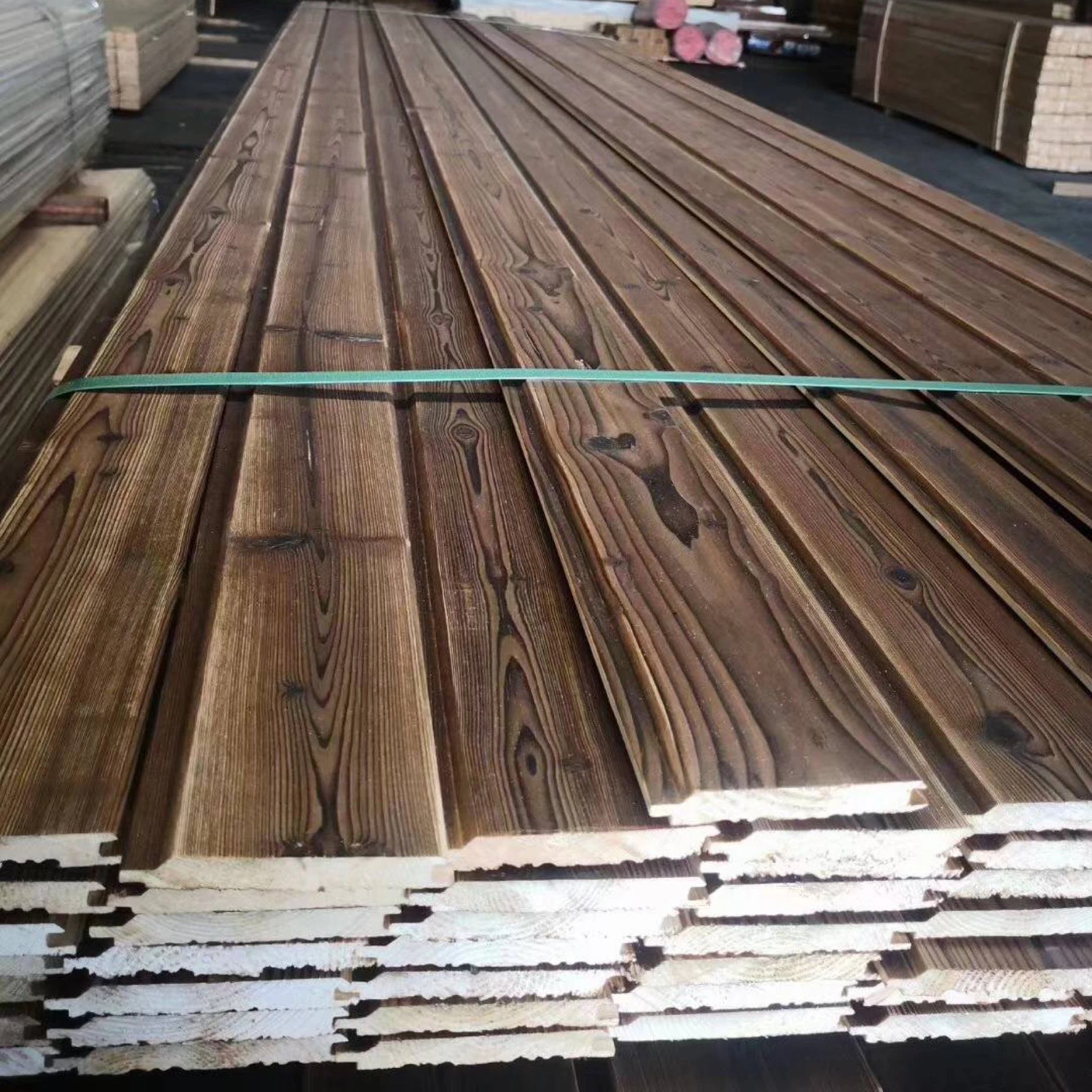 BOHAO Factory Thermo Pine Wood Decking Cladding for Floor Wall Exterior Interior Outdoor Indoor
