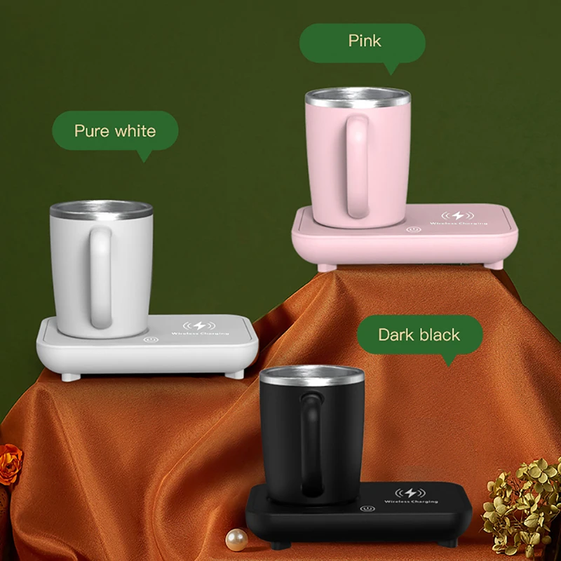 2 in 1 coffee mug warmer with wireless charger  Refrigeration/Heating Temperature Control wireless coffee Cup Charger