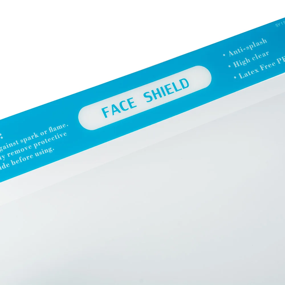 Anti Fog Safety Personal Protective Sponge Face Shield With Sponge Frame Transparent Face Sheild