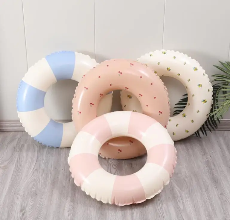 Fashion New design Cheap 60cm 70cm 80cm 90cm Pvc Inflatable Float Swim Ring Tube with handles For pool Adult child teen