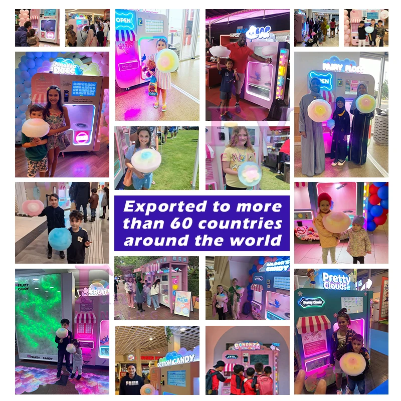 New Upgrade Commercial Cotton Candy Making Machine 31 Kinds of Flowers Full Automatic Candy Floss Vending Machine