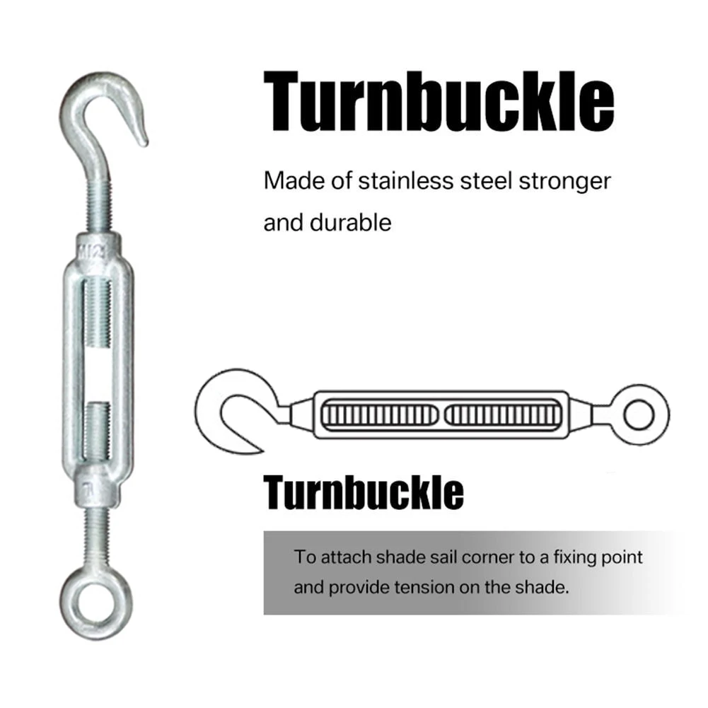 Wholesales Heavy Duty Din1480 Wire Rope Forged Steel Galvanized 5mm Stainless Steel 3/8 Din1480 Turnbuckle Eye Hook