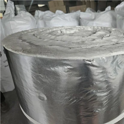 Hot Sale insulation material 40mm thickness ceramic fiber blanket with aluminum foil