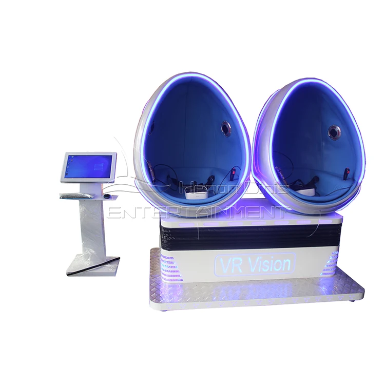Indoor 2 seats 9D VR cinema 9D egg chair for sale