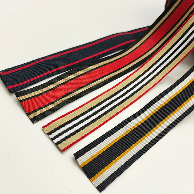 Cheap custom garment knit woven jacquard ribbon spandex webbing elastic webbing Jacquard