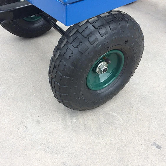 Portable Heavy Duty Steel 4 Wheel Garden Beach Wagon Hauling Car Tool Grocery Food Cart Trolley