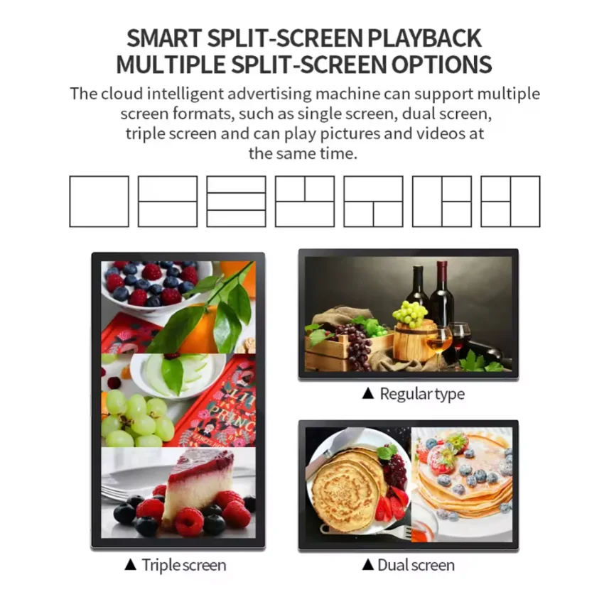 Remotely Cms Control Software Lcd Restaurant Digital Menu Board Display Screen Fast Food Advertising Menu