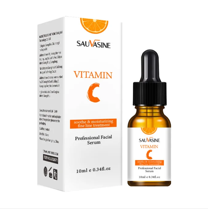 SAUVASINE Vc Facial Serum 10ml Vitamin C Stock Solution Hydrating Plumping Skin Anti-aging Wrinkle Facial Serum