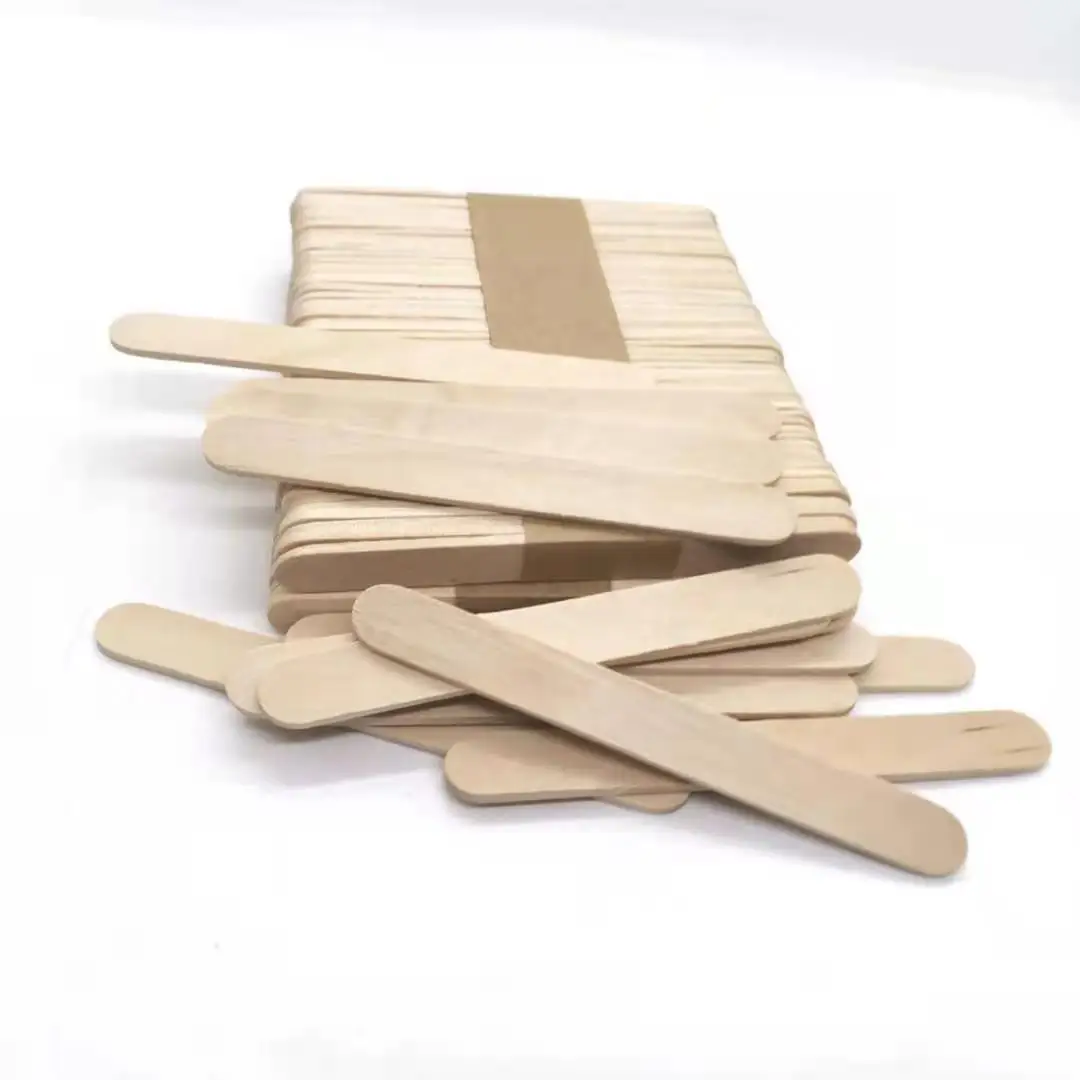 Printed Disposable Wooden Ice Cream Stick Custom Popsicle Sticks