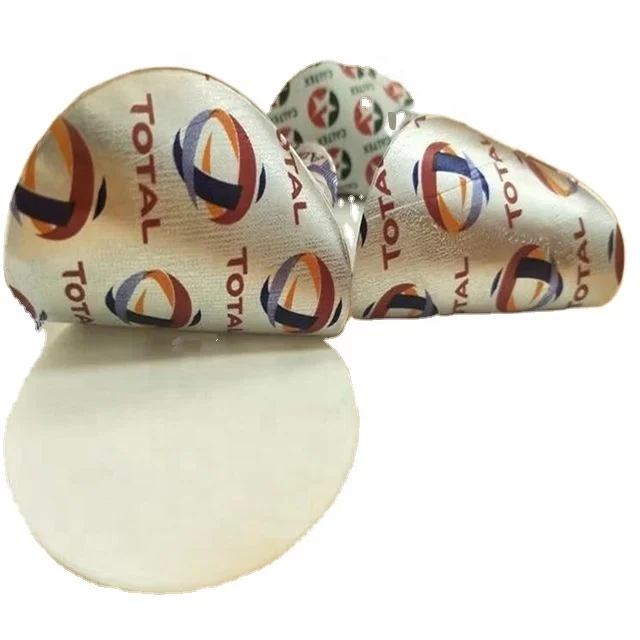 High quality induction bottle cap aluminum foil sealing liner wad for sealing to Ahm/Honda/Federal oil PE plastic containers