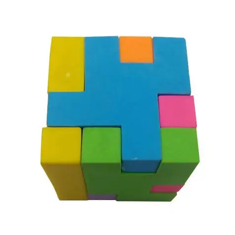 Novelty Cube Puzzle Erasers for Kids School Supplies and Party Favors Promotional 3D Rubic Puzzle Erasers
