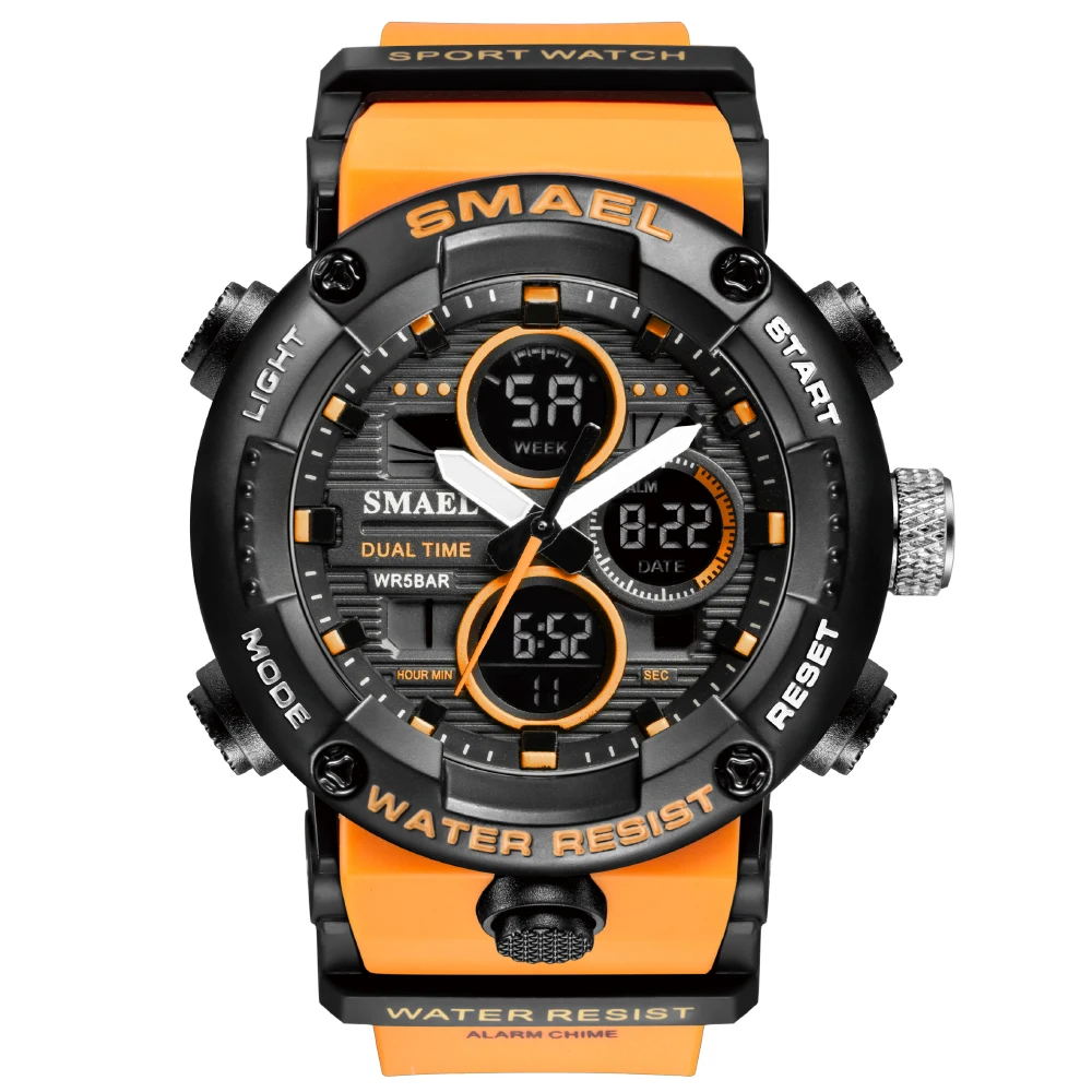 high quality relogio smael 8038 waterproof sport watch digital and analog boys watch