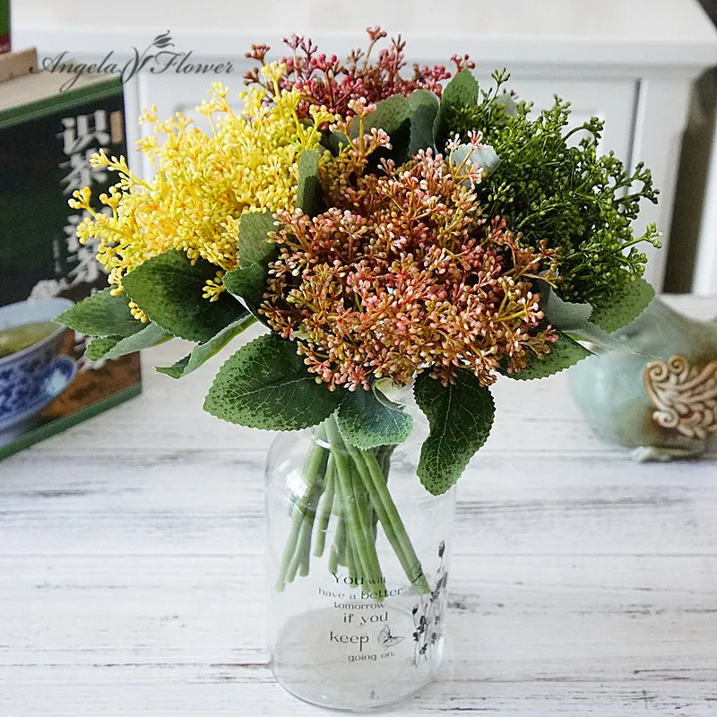 Japanese style hand-painted spike grass artificial flower for home wedding bouquet decor