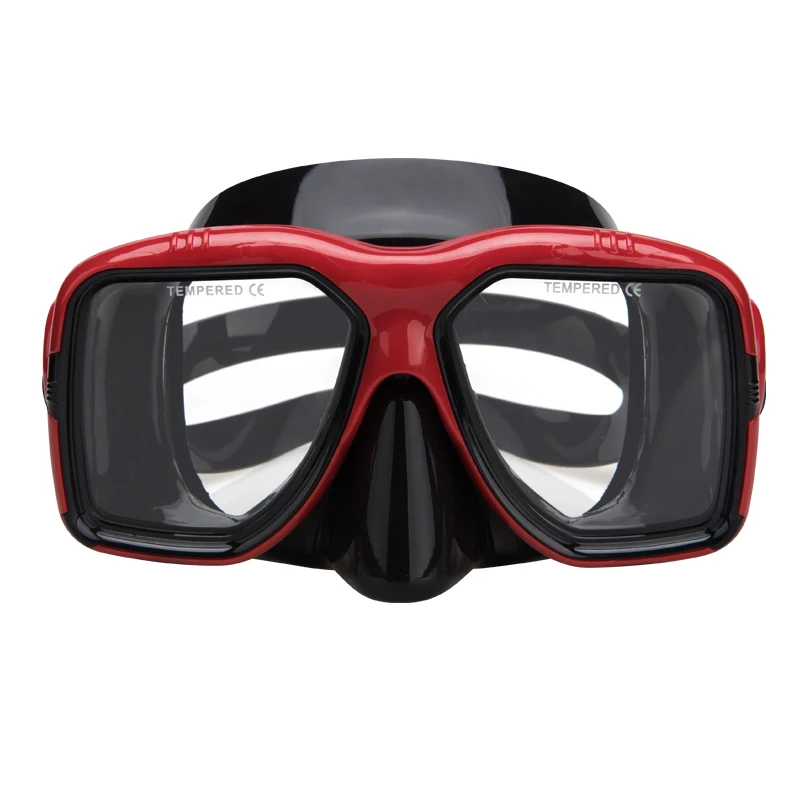 Prescription lens tempered glass diving mask snorkeling mask for adult