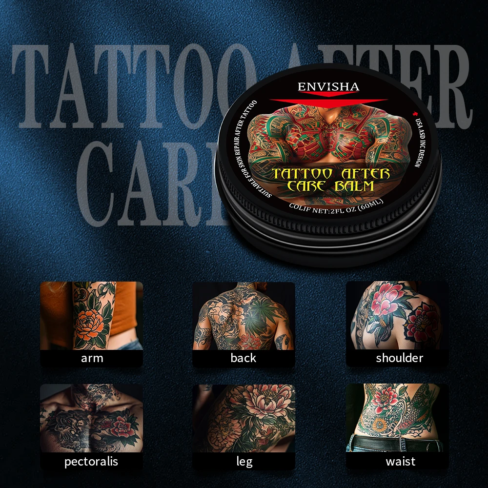 Custom Logo Tattoo Cream Color Protection Soothing Moisturizing Promote Body Care Skin Healing Tattoo After Care Balm