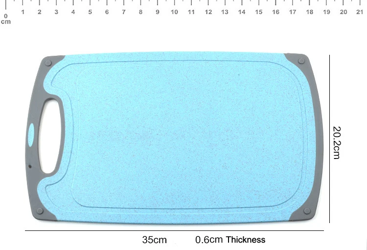 High Quality Kitchen Cookware Round Corner Plastic Cutting Chopping Board